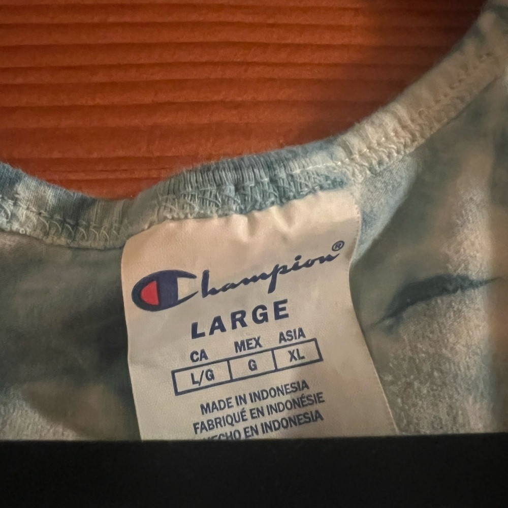Champion Blue Tie-Dye Crop Tank Top - Picture 2 of 4